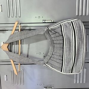 Bethany Products 100% Cotton   Black and White Stripe Tote